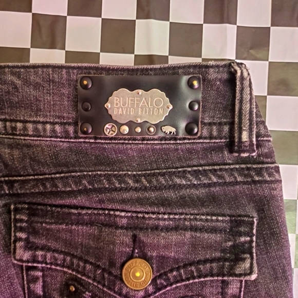 ⛓BUFFALO: Biker Jeans《Sandrine》 Low-Rise. Size 28 Used as New - Picture 6 of 10